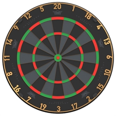 Bull's Advantage Black Dartskive