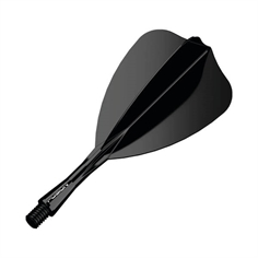 Winmau Fusion Arrow Flights - Sort, Kort